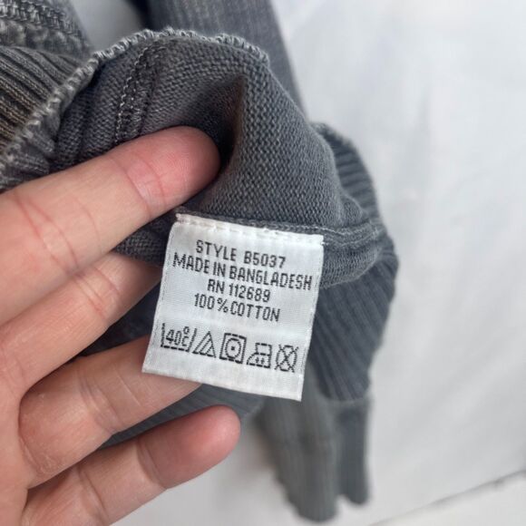 BKE Standard Fit 1/4 Zip Mock Neck Sweater Pullover Ribbed Size XL Gray Casual - Picture 8 of 10